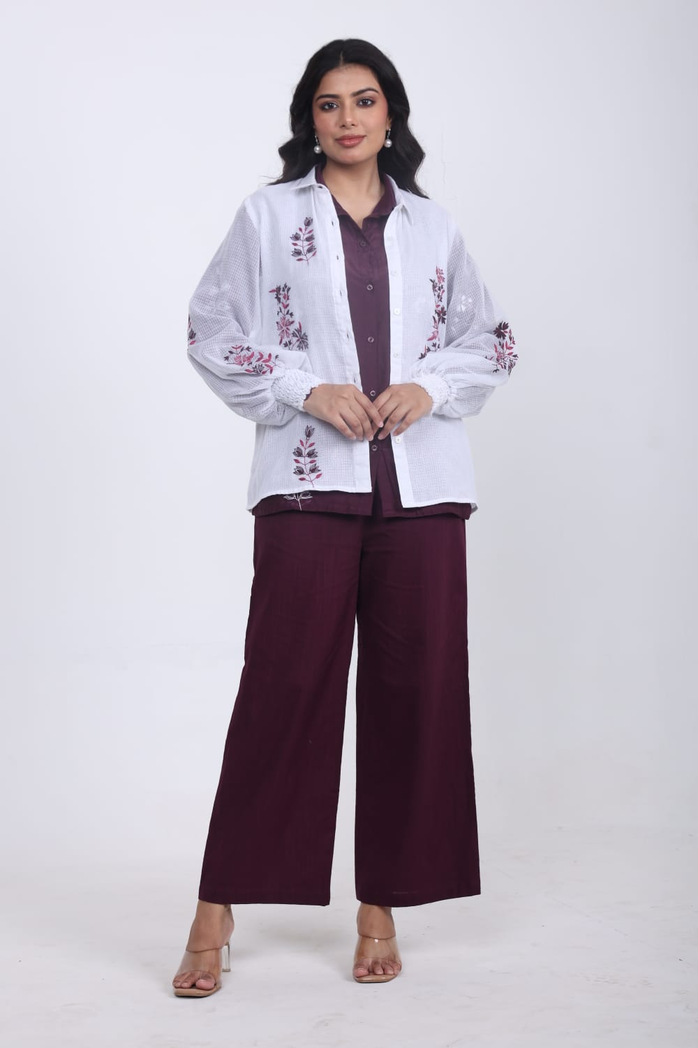 Blooming Joy – Three-Piece Chanderi Set