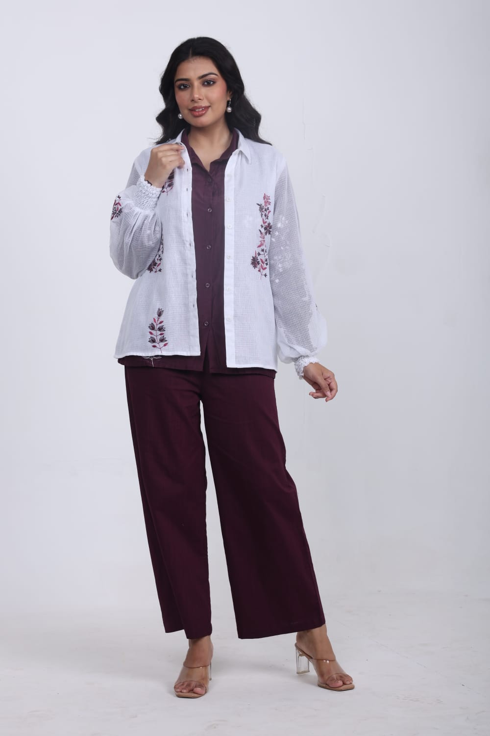 Blooming Joy – Three-Piece Chanderi Set