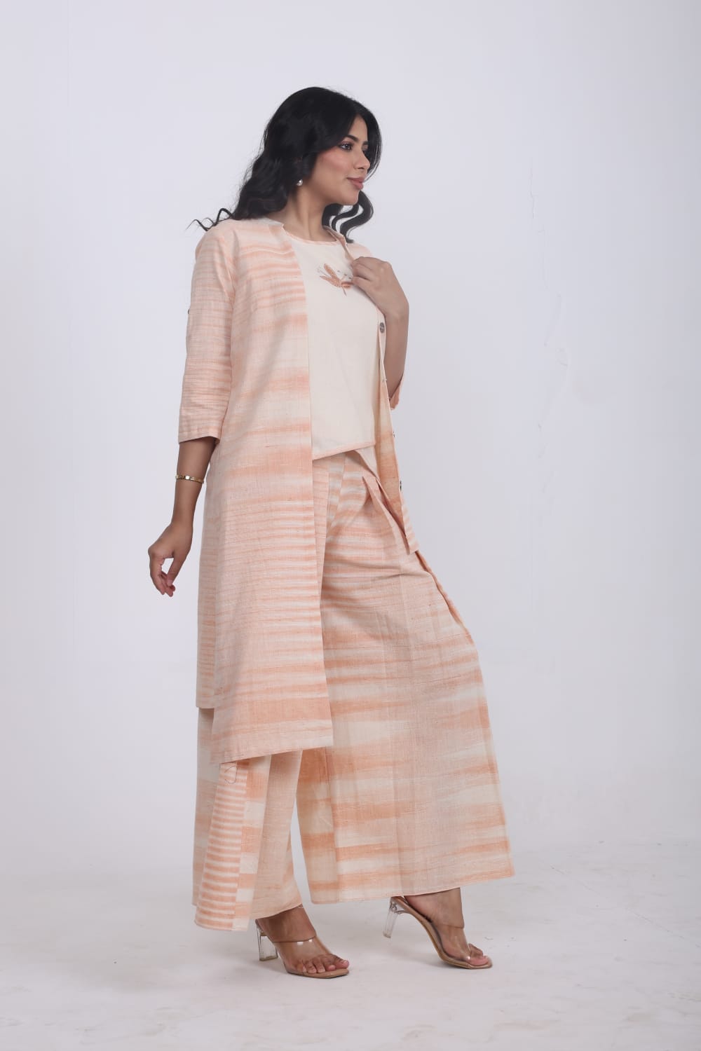 Petal of Joy – Handloom Cotton Three-Piece Set